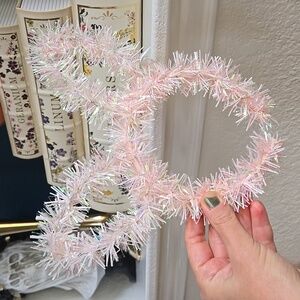 Set Of 2 Iridescent Pink Tinsel Bunny Easter Ears Headband, NWOT